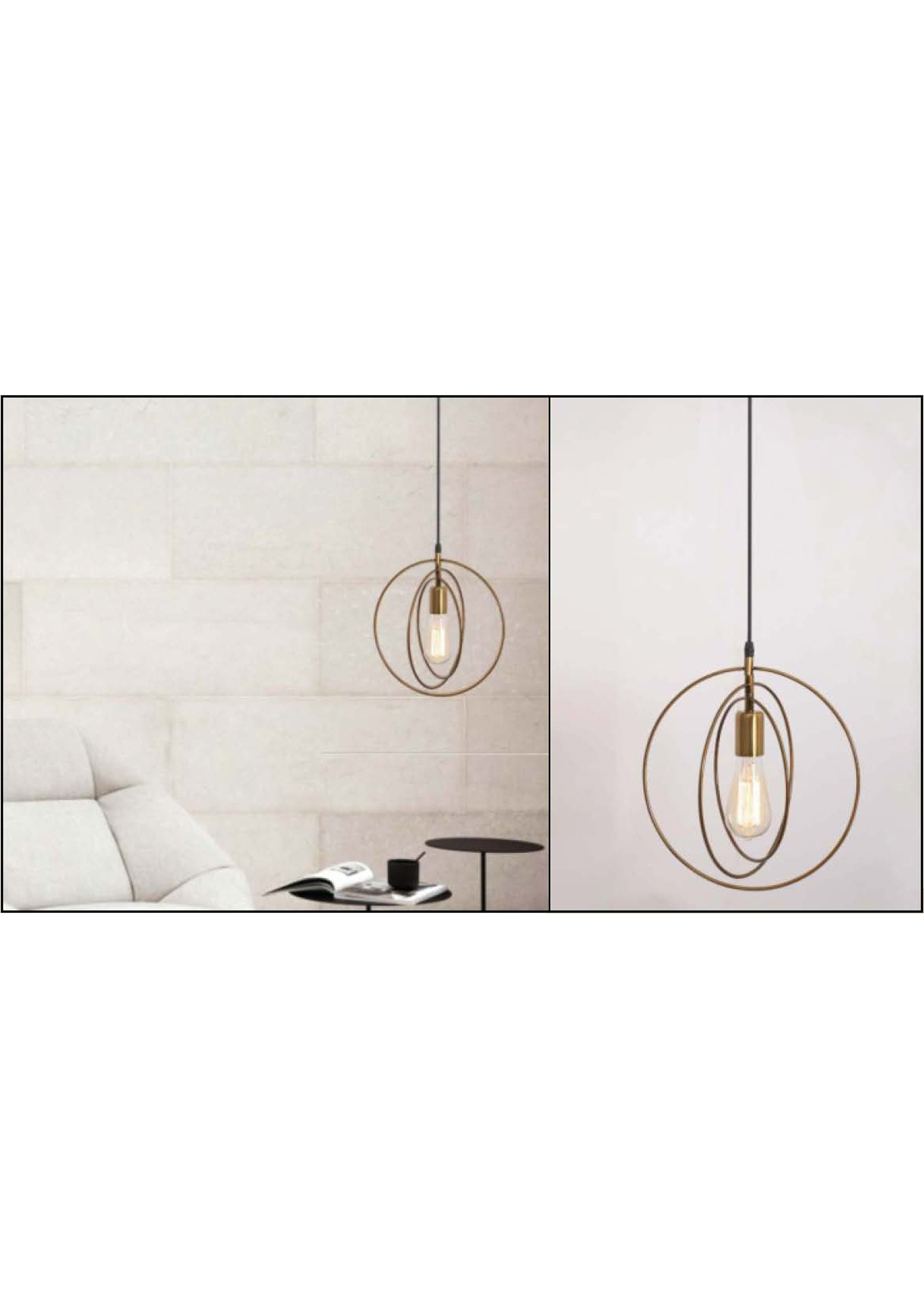 Beyond Lights - Brass Orbit Pendant- GL